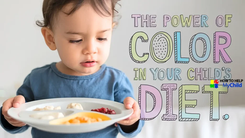 A toddler looks at their meal, showing how engaging food can attract picky eaters.