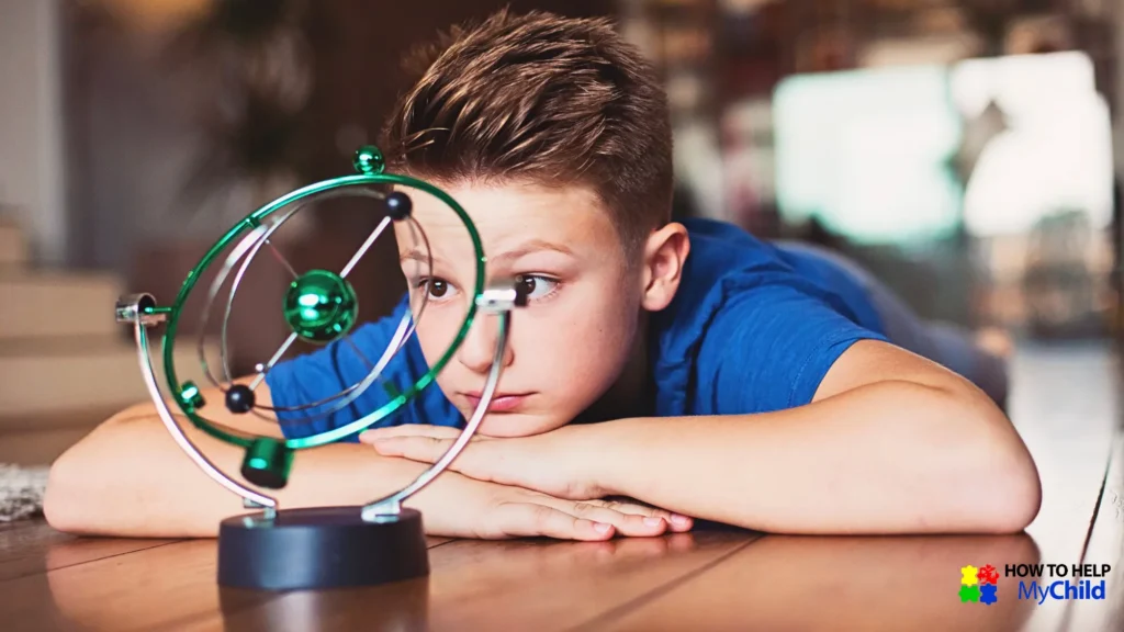 Child with ADHD using a sensory tool to support focus and regulate energy as part of ADHD Autism Time Management strategies.