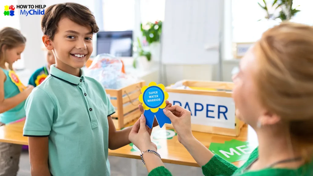 Boy with a reward which helps to build independence in ADHD child