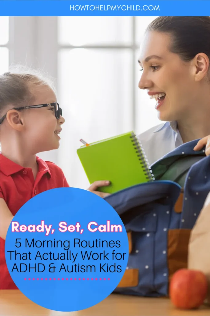 Morning routines for ADHD and autism families become calmer with help from How to Help My Child—shown here with a joyful school bag packing moment. Morning routines for ADHD and autism families become calmer with help from How to Help My Child—shown here with a joyful school bag packing moment.
